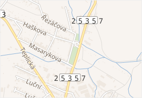 Na Konečné v obci Chabařovice - mapa ulice