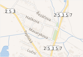 Třída Svobody v obci Chabařovice - mapa ulice