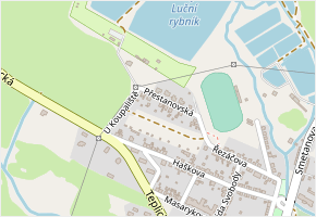 U Koupaliště v obci Chabařovice - mapa ulice