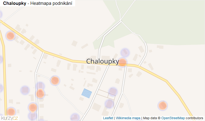 Mapa Chaloupky - Firmy v části obce.