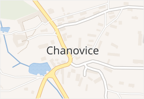 Chanovice v obci Chanovice - mapa části obce