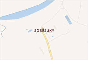 Soběsuky v obci Chbany - mapa části obce