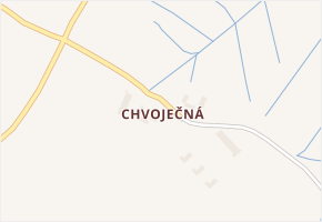 Chvoječná v obci Cheb - mapa části obce