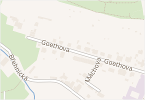Goethova v obci Cheb - mapa ulice