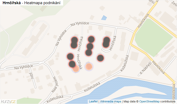 Mapa Hrnčířská - Firmy v ulici.