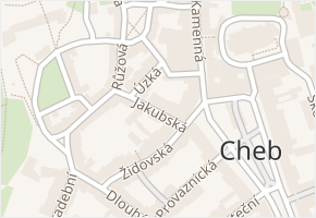 Jakubská v obci Cheb - mapa ulice
