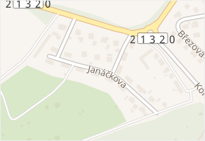 Janáčkova v obci Cheb - mapa ulice