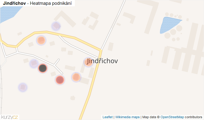 Mapa Jindřichov - Firmy v části obce.