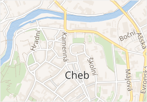 Kostelní náměstí v obci Cheb - mapa ulice