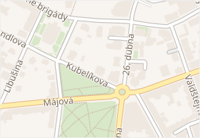 Kubelíkova v obci Cheb - mapa ulice