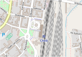 náměstí Dr. Milady Horákové v obci Cheb - mapa ulice