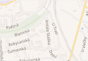 Olbrachtova v obci Cheb - mapa ulice