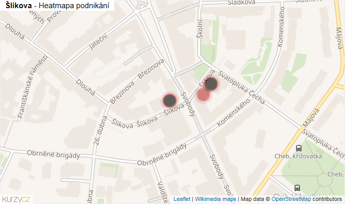 Mapa Šlikova - Firmy v ulici.