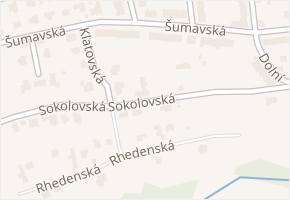 Sokolovská v obci Cheb - mapa ulice