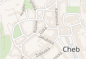 Úzká v obci Cheb - mapa ulice