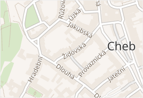 Židovská v obci Cheb - mapa ulice
