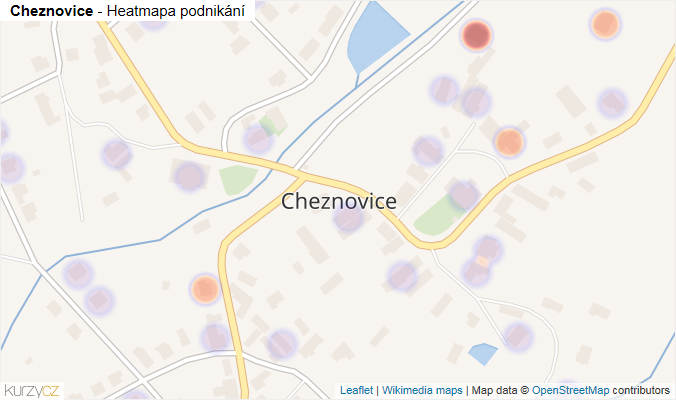 Mapa Cheznovice - Firmy v části obce.