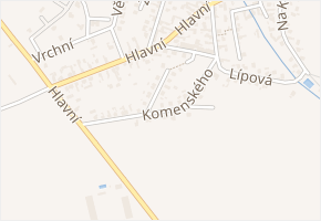 Komenského v obci Chlebičov - mapa ulice