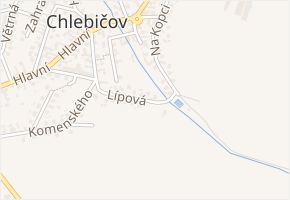 Lípová v obci Chlebičov - mapa ulice