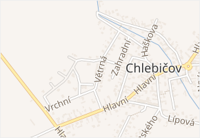 Větrná v obci Chlebičov - mapa ulice