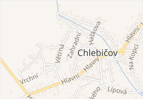 Zahradní v obci Chlebičov - mapa ulice