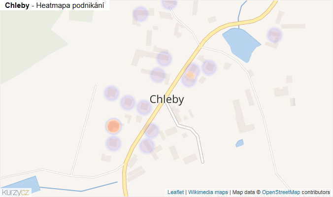 Mapa Chleby - Firmy v části obce.