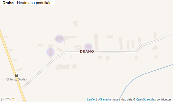 Mapa Draho - Firmy v části obce.