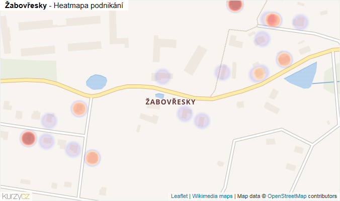Mapa Žabovřesky - Firmy v části obce.
