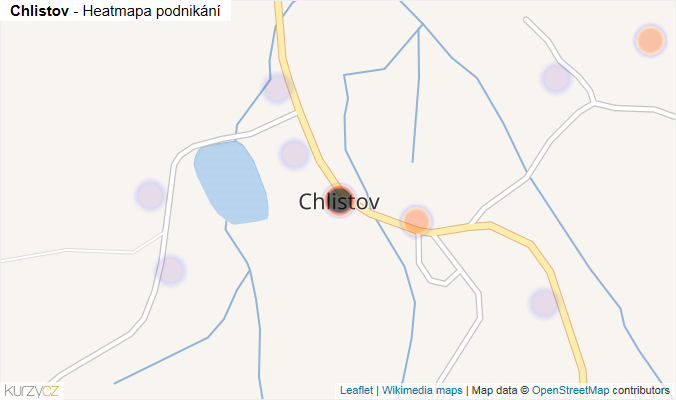 Mapa Chlistov - Firmy v části obce.