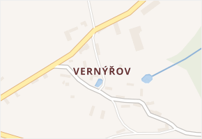 Vernýřov v obci Chlístovice - mapa části obce
