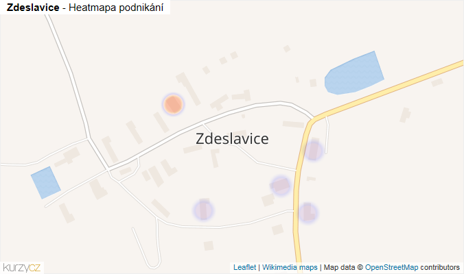 Mapa Zdeslavice - Firmy v části obce.