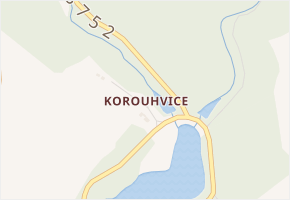 Korouhvice v obci Chlum-Korouhvice - mapa části obce