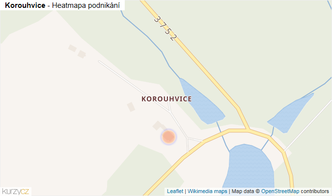 Mapa Korouhvice - Firmy v části obce.
