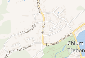 Husova v obci Chlum u Třeboně - mapa ulice