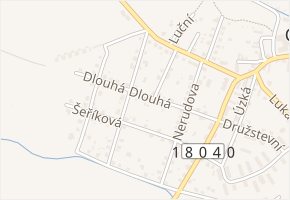 Dlouhá v obci Chlumčany - mapa ulice