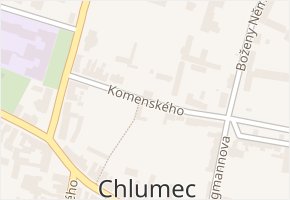 Komenského v obci Chlumec nad Cidlinou - mapa ulice