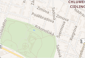 Krkonošská v obci Chlumec nad Cidlinou - mapa ulice