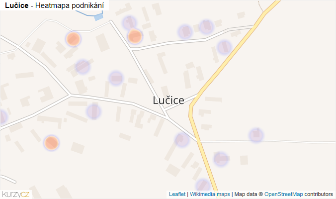 Mapa Lučice - Firmy v části obce.