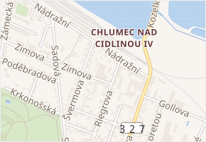 Nádražní v obci Chlumec nad Cidlinou - mapa ulice