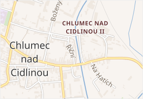 Říční v obci Chlumec nad Cidlinou - mapa ulice