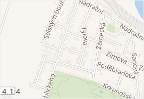 Škroupova v obci Chlumec nad Cidlinou - mapa ulice