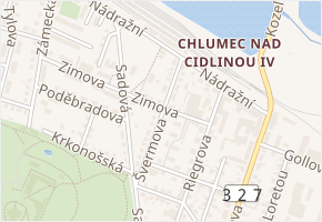 Švermova v obci Chlumec nad Cidlinou - mapa ulice