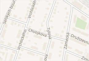 Tylova v obci Chlumec nad Cidlinou - mapa ulice
