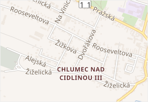 Žižkova v obci Chlumec nad Cidlinou - mapa ulice