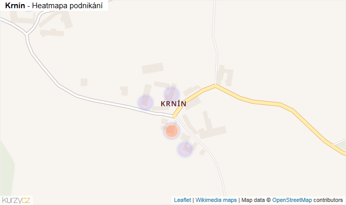 Mapa Krnín - Firmy v části obce.