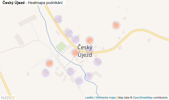 Mapa Český Újezd - Firmy v části obce.