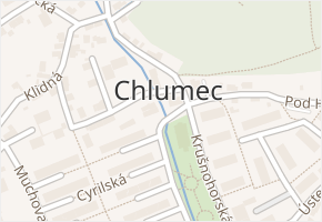 Chlumec v obci Chlumec - mapa části obce
