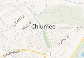 Hrbovice v obci Chlumec - mapa části obce