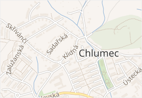 Klidná v obci Chlumec - mapa ulice