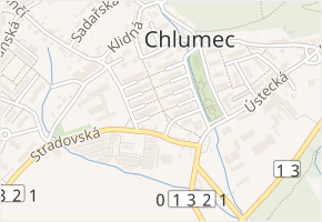 Krokova v obci Chlumec - mapa ulice